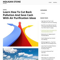 Learn How To Cut Back Pollution And Save Cash With Air Purification Ideas