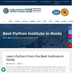 Learn Python From the Best Institute in Noida