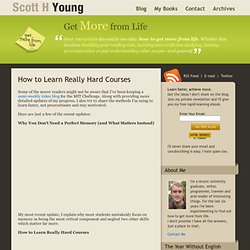 How to Learn Really Hard Courses