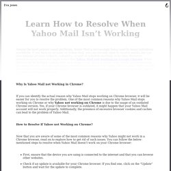 Learn How to Resolve When Yahoo Mail Isn’t Working