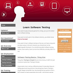Learn Software Testing