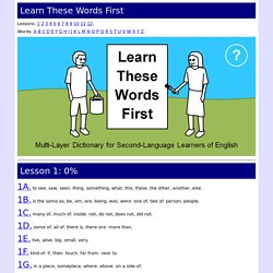 Learn These Words First