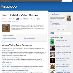 Learn to Make Video Games