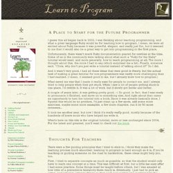 Learn to Program, by Chris Pine