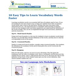 10 Easy Tips to Learn Vocabulary Words Faster