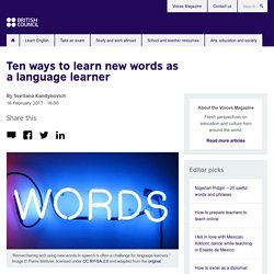 Ten ways to learn new words as a language learner
