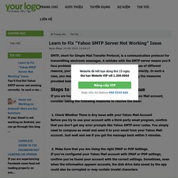 Learn to Fix “Yahoo SMTP Server Not Working” Issue