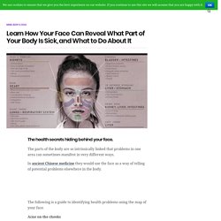 Learn How Your Face Can Reveal What Part of Your Body Is Sick, and What to Do About It