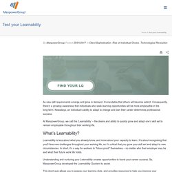 Test your Learnability - ManpowerGroup