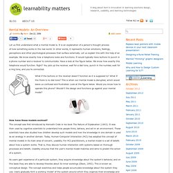 learnability matters » Blog Archive » Mental Models- An Overview
