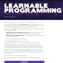 Learnable Programming