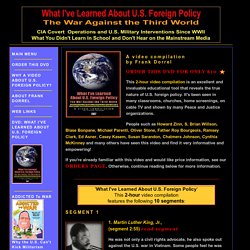 WHAT I'VE LEARNED ABOUT U.S. FOREIGN POLICY