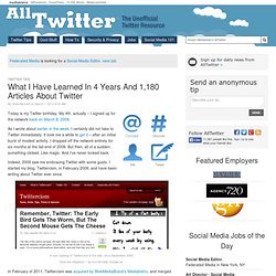 48 Twitter Lessons – What I Have Learned In 4 Years And 1,180 Articles About Twitter