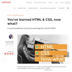 You’ve learned HTML & CSS, now what?