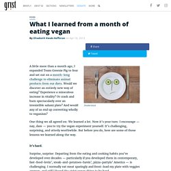 What I learned from a month of eating vegan