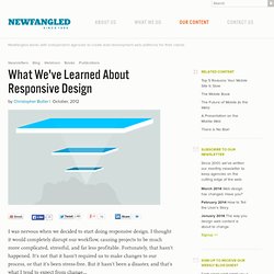 What We've Learned About Responsive Design