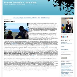 Learner Evolution ~ Chris Harte: #feedforward