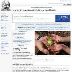 Learner Centred Learning/LCL Learning Module