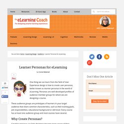 Learner Personas for eLearning