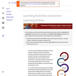 Learning Activities and Active Learning Online: IU - Teaching Online