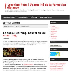 Le social learning, nouvel air du e-learning