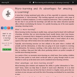 Micro-learning and its advantages for amazing e-Learning!