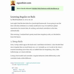 Learning Angular on Rails