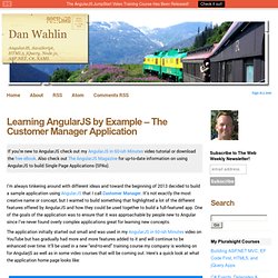 Learning AngularJS by Example – The Customer Manager Application - Dan Wahlin