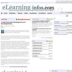 Coup d'envoi du e-learning 2012 avec iLearning Forum…