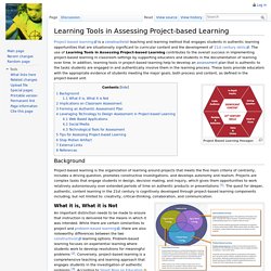 Learning Tools in Assessing Project-based Learning