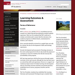Learning Outcomes & Assessment - VP Academic