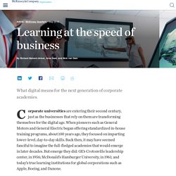 Learning at the speed of business