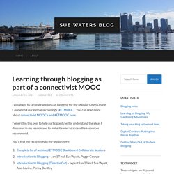 Learn through blogging - Sue Waters