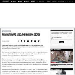 Moving Toward 2020: The Learning Decade