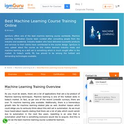 Best Machine Learning Certification Training Course