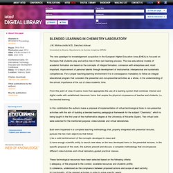 BLENDED LEARNING IN CHEMISTRY LABORATORY - IATED Digital Library