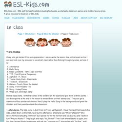 In Class - Learning Styles and Classroom Management