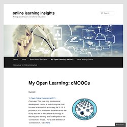 My Open Learning: cMOOCs