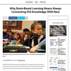 Why Brain-Based Learning Means Always Connecting Old Knowledge With New