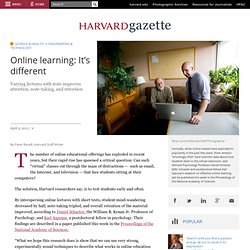 Online learning: It’s different