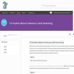 15 myths about memory and learning