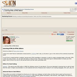 Learning HTML & HTML Editors - Webmaster Forum - Pale Moon
