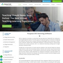 E-Learning Software for Higher Education