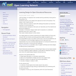 Learning Design for Open Educational Resources