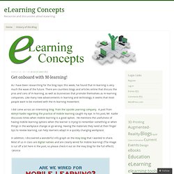 Get onboard with M-learning! « eLearning Concepts