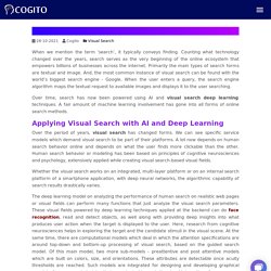 AI and Deep Learning Enhancing Visual Search