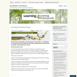 Learning Environment Design