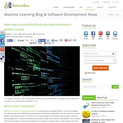 New open-source Machine Learning Framework written in Java
