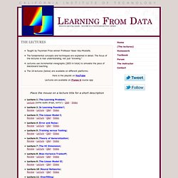 Learning From Data - The Lectures