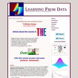 Learning From Data - Online Course (MOOC)